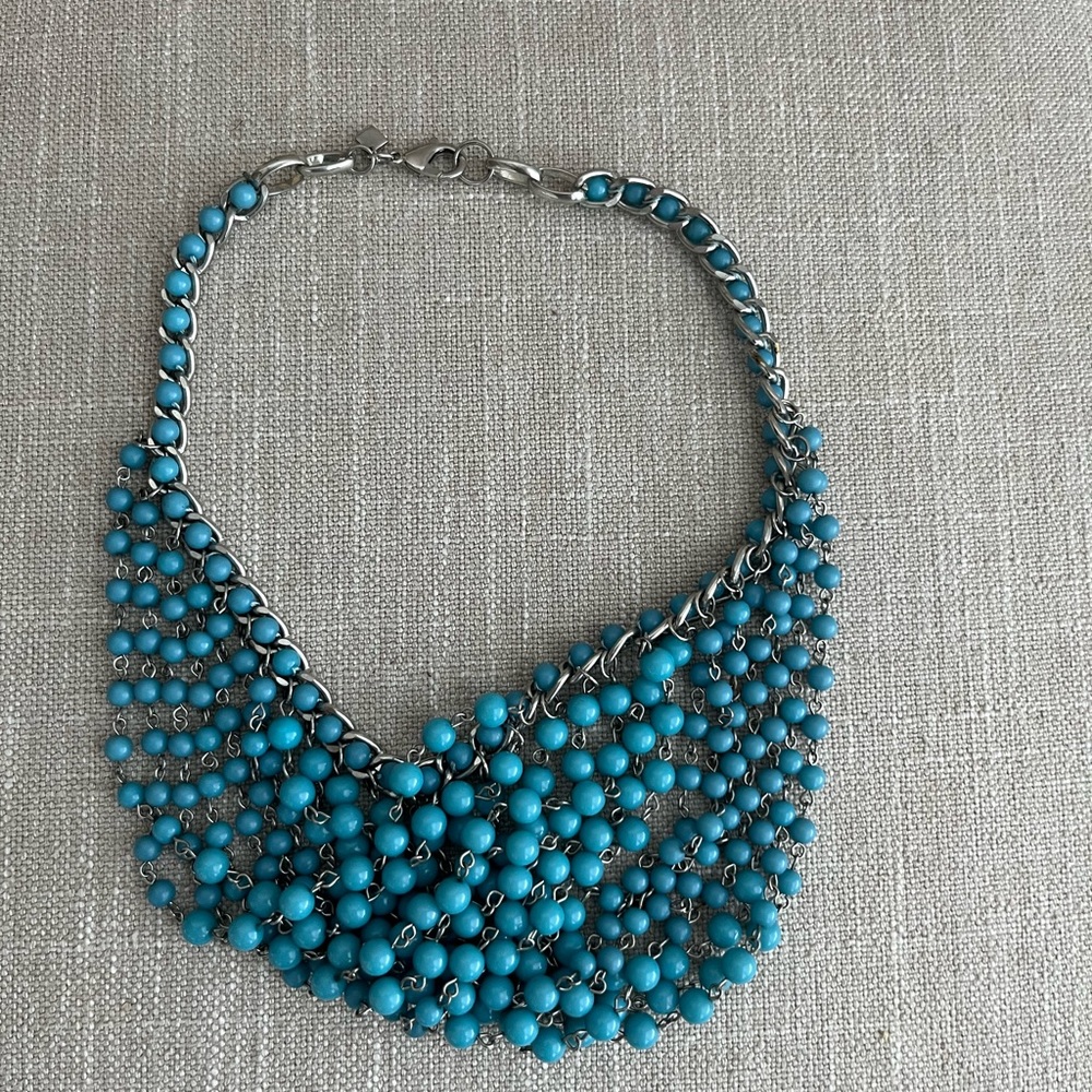 Banana republic beaded necklace, turquoise